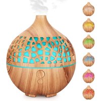 Aougo - 180 ml Diffusor für ätherische Öle, USB-Ultraschall-Aromatherapie-Duftdiffusor, Luftbefeuchter mit 7 farbigen LED-Lichtern, Aromadiffusor für Aougo - 180 ml Diffusor für ätherische Öle, USB-Ultraschall-Aromatherapie-Duftdiffusor, Luftbefeuchter mit 7 farbigen LED-Lichtern, Aromadiffusor für von AOUGO