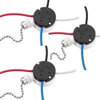 3er-Pack 3-Gang-4-Draht-Zugkettenschalter für Deckenventilator 3er-Pack 3-Gang-4-Draht-Zugkettenschalter für Deckenventilator von AOUGO