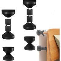 4-teiliges verstellbares Bettrahmen-Anti-Shake-Werkzeug mit Gewinde, verstellbare schwarze Kopfteilstabilisatoren für Bettrahmen mit Gewinde, 4-teiliges verstellbares Bettrahmen-Anti-Shake-Werkzeug mit Gewinde, verstellbare schwarze Kopfteilstabilisatoren für Bettrahmen mit Gewinde, von AOUGO