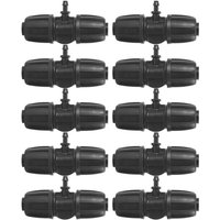 0 Stück hochwertiger 16 mm 4/7 Gartenverriegelungs-T-Stecker mit Widerhaken für PE-Rohr, Gartenbewässerung 0 Stück hochwertiger 16 mm 4/7 Gartenverriegelungs-T-Stecker mit Widerhaken für PE-Rohr, Gartenbewässerung von AOUGO