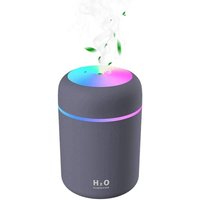 Mini-Ultraschall-USB-Luftbefeuchter mit 7 Atemlichtfarben, automatischer Abschaltung, 2 Nebelmodi, für Schlafzimmer, Büro, Auto, Zuhause, Baby (grau) Mini-Ultraschall-USB-Luftbefeuchter mit 7 Atemlichtfarben, automatischer Abschaltung, 2 Nebelmodi, für Schlafzimmer, Büro, Auto, Zuhause, Baby (grau) von AOUGO