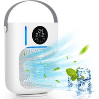 Aougo - Mobile Klimaanlage, 5-in-1-Luftkühler, Ventilator, Luftbefeuchter, 1000-ml-Wassertank, 3 Geschwindigkeiten, 2/12-Stunden-Timer, persönliche Aougo - Mobile Klimaanlage, 5-in-1-Luftkühler, Ventilator, Luftbefeuchter, 1000-ml-Wassertank, 3 Geschwindigkeiten, 2/12-Stunden-Timer, persönliche von AOUGO