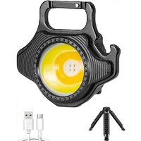 Mini-Taschenlampe, 500 Lumen, 7 Beleuchtungsmodi, usb wiederaufladbar, tragbar, LED-Arbeitsleuchte, faltbarer Ständer, Flaschenöffner, Magnetfuß, Mini-Taschenlampe, 500 Lumen, 7 Beleuchtungsmodi, usb wiederaufladbar, tragbar, LED-Arbeitsleuchte, faltbarer Ständer, Flaschenöffner, Magnetfuß, von AOUGO