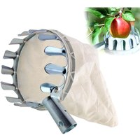 Obstpflücker, 1 Obstsammler, Obstpflücker aus Metall, Obstpflücker mit Tasche, Kirschpflücker, Durchmesser 16 cm, zum Pflücken von hochwachsenden Obstpflücker, 1 Obstsammler, Obstpflücker aus Metall, Obstpflücker mit Tasche, Kirschpflücker, Durchmesser 16 cm, zum Pflücken von hochwachsenden von AOUGO
