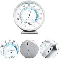 Rundes Thermometer und Hygrometer, Hygrometer-Thermometer mit Ständer, Wetterstation, barometrisches Innenthermometer, einfache und einfache Rundes Thermometer und Hygrometer, Hygrometer-Thermometer mit Ständer, Wetterstation, barometrisches Innenthermometer, einfache und einfache von AOUGO