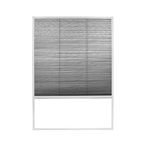 APANA - Fliegengitter Plissee für Dachfenster 140 cm x 170 cm - ausziehbarer Insektenschutz Fenster zum Zuschneiden gegen Fliegen, Insekten und Mücken - Mückenschutz Dachschrägenfenster (Weiß) von APANA