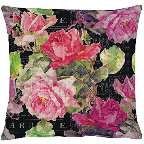 APELT 3039_49x49_30 Kissenhülle "3039 Floral" circa 49 x 49 cm, Fb. 30, rot von APELT