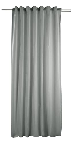 APELT Ösenschal, Polyester-Baumwolle, Anthrazit, 140 x 245 x 0.5 cm von APELT