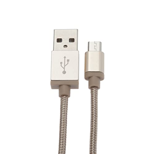 APM 570346 USB-Kabel, USB 2.0, USB A/Micro-USB-Stecker auf Nylon-Stecker, 1 m, goldfarben von APM