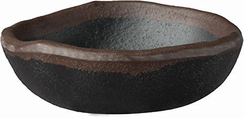 APS 84107 Schale MARONE, Ø 8,5 cm, Höhe 2,5 cm, Melamin, schwarz mit braunem Rand von APS