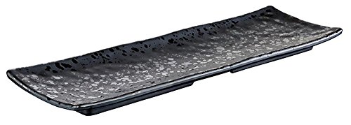 APS 84378 Tablett Glamour, 37 x 11 cm, Höhe 2,5 cm, Melamin, schwarz von APS