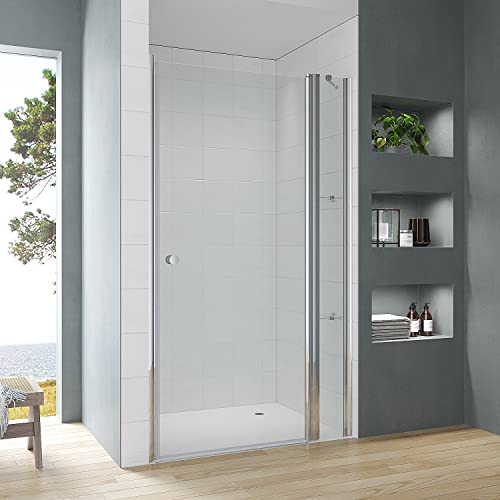 Duschtür Glas 100cm Verstellbereich 99-103 cm Drehtür Schwingtür an Festteil für Nische mit Duschablage, Chromoptik, Innen- und Außenöffnung, Hebe-Senk-Funktion, 5 mm ESG Echtglas klar, Höhe 187 cm Duschtür Glas 100cm Verstellbereich 99-103 cm Drehtür Schwingtür an Festteil für Nische mit Duschablage, Chromoptik, Innen- und Außenöffnung, Hebe-Senk-Funktion, 5 mm ESG Echtglas klar, Höhe 187 cm von AQUABATOS