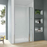Duschtür Glas Drehtür Schwingtür an Festteil für Nische mit Duschablage, Chromoptik, Innen- und Außenöffnung, Hebe-Senk-Funktion, 5 mm esg Echtglas Duschtür Glas Drehtür Schwingtür an Festteil für Nische mit Duschablage, Chromoptik, Innen- und Außenöffnung, Hebe-Senk-Funktion, 5 mm esg Echtglas von AQUABATOS