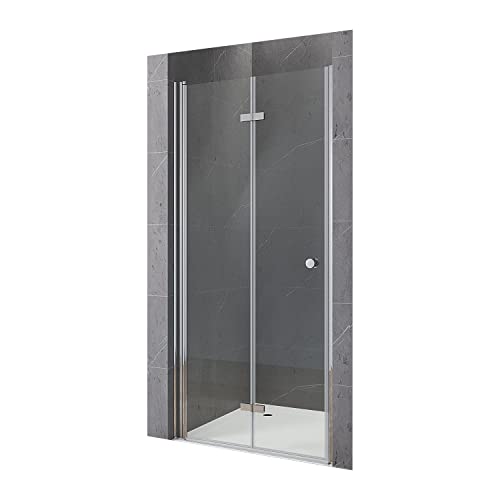 Rahmenlos Faltbare Duschtür 70cm Duschwand Glas Faltwand Falttür Drehfalttür mit Hebe-Senk Funktion begehbare Dusche ohne Rahmen aus Sicherheitsglas ESG Klarglas 5 mm | Höhe 187 cm | AQUABATOS Rahmenlos Faltbare Duschtür 70cm Duschwand Glas Faltwand Falttür Drehfalttür mit Hebe-Senk Funktion begehbare Dusche ohne Rahmen aus Sicherheitsglas ESG Klarglas 5 mm | Höhe 187 cm | AQUABATOS von AQUABATOS