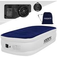 Arebos - Luftmatratze selbstaufblasend Gästebett Bett Matratze Luftbett mit Pumpe Blau / Weiß - Blau / Weiß von AREBOS