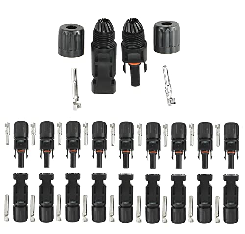 ARLI 10 Paar Solarstecker MC4 Stecker + Buchse 1500V für 2,5/4 / 6 mm² Solarkabel Solarpanel Stecker Kabelstecker Solar Verbinder Panel Kabel Anschlüsse Photovoltaik Steckverbinder von ARLI