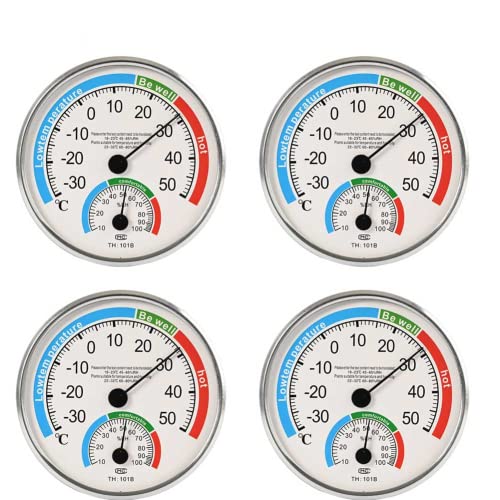 Temperatur- und Luftfeuchtigkeitsmesser, Innen- und Außenbereich, Hygrometer, Thermometer, analoger Monitor, Thermo-Hygrometer von ARMYJY