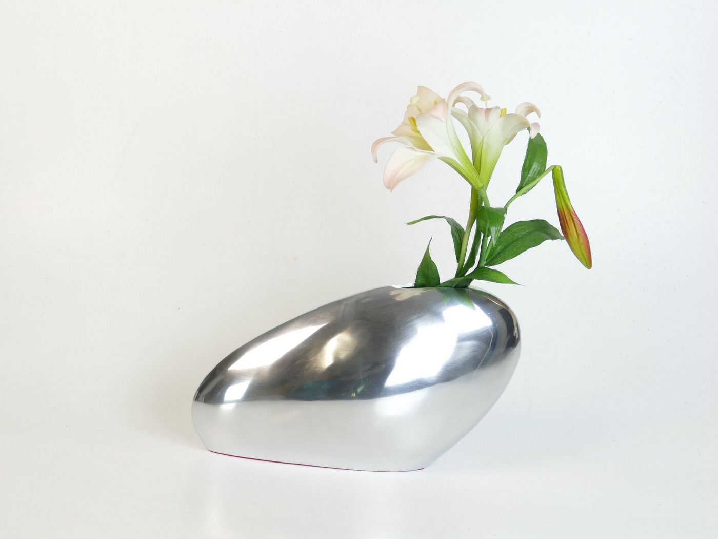 ARTRA Tischvase (1 St), Aluminium Vase Rock Dekoration Deko Blumenvase Tischvase Artra Silber Dekovase B34 x T11 x H21 cm von ARTRA