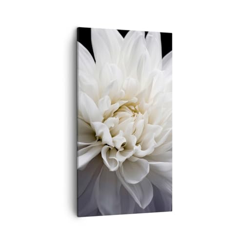 Bilder auf Leinwand Blume Dahlie Natur Leinwandbild mit Rahmen 45x80cm Wandbilder Dekoration Wohnzimmer Schlafzimmer Küche Deko Klein Wanddeko Bild Wand Kunstdruck Art Wall Decor Canvas PA45x80-5229 von ARTTOR