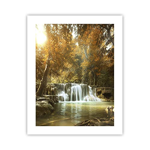 Poster ohne Rahmen Deko 40x50cm Park Wasserfall Wasser Wandposter Art Prints Wanddeko Bild Wand Kunstdruck Wandbilder Dekoration Wohnzimmer Schlafzimmer Küche Modern Wall Art Decor - P2XPA40x50-3789 von ARTTOR