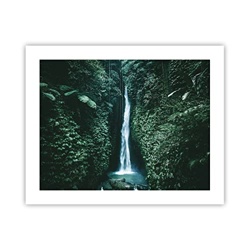 Poster ohne Rahmen Deko 50x40cm Tropen Wasserfall Dschungel Wandposter Art Prints Wanddeko Bild Wand Kunstdruck Wandbilder Dekoration Wohnzimmer Schlafzimmer Küche Modern Wall Art P2XAA50x40-5103 von ARTTOR