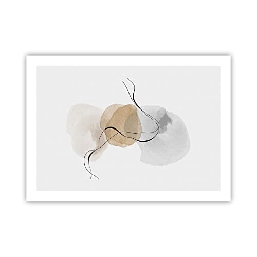 Wandposter Art Prints 70x50cm Poster ohne Rahmen Abstrakt minimalistisch Aquarell Küche Wanddeko Bild Wand Kunstdruck Deko Wandbilder Dekoration Wohnzimmer Schlafzimmer Modern Wall Art P2XAA70x50-4827 von ARTTOR