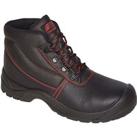 Nitras - Sicherheitsstiefel basic step mid Größe 41 schwarz S3 src en iso 20345 Volleder von AS ARBEITSSCHUTZ GM