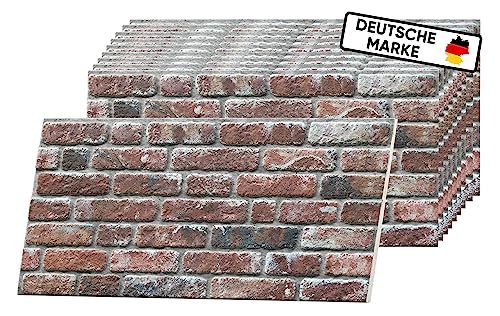 AS Country Stone - Wandverkleidung Steinoptik - Einfache Montage | 10 Stück | Wandpaneele Steinoptik für Innen- und Außenbereich - Wandverkleidung Stein Styropor - 3D Paneele Wand | 351-112 von AS Country Stone