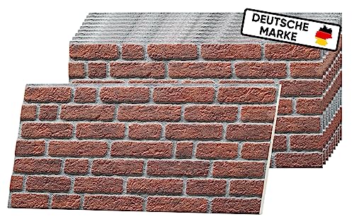 AS Country Stone - Wandverkleidung Steinoptik - Einfache Montage | 10 Stück | Wandpaneele Steinoptik für Innen- und Außenbereich - Wandverkleidung Stein Styropor - 3D Paneele Wand | 351-118 von AS Country Stone