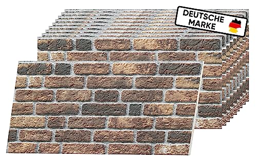 AS Country Stone - Wandverkleidung Steinoptik - Einfache Montage | 10 Stück | Wandpaneele Steinoptik für Innen- und Außenbereich - Wandverkleidung Stein Styropor - 3D Paneele Wand | 351-119 von AS Country Stone