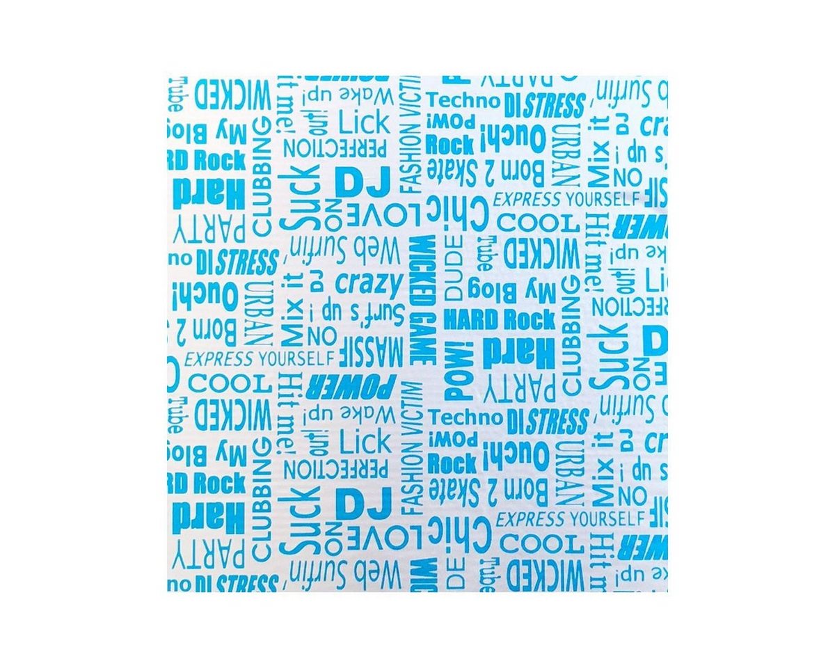 AS4HOME Möbelfolie Möbelfolie Text blau silber - 45 cm x 200 cm, Muster: Texturiert von AS4HOME