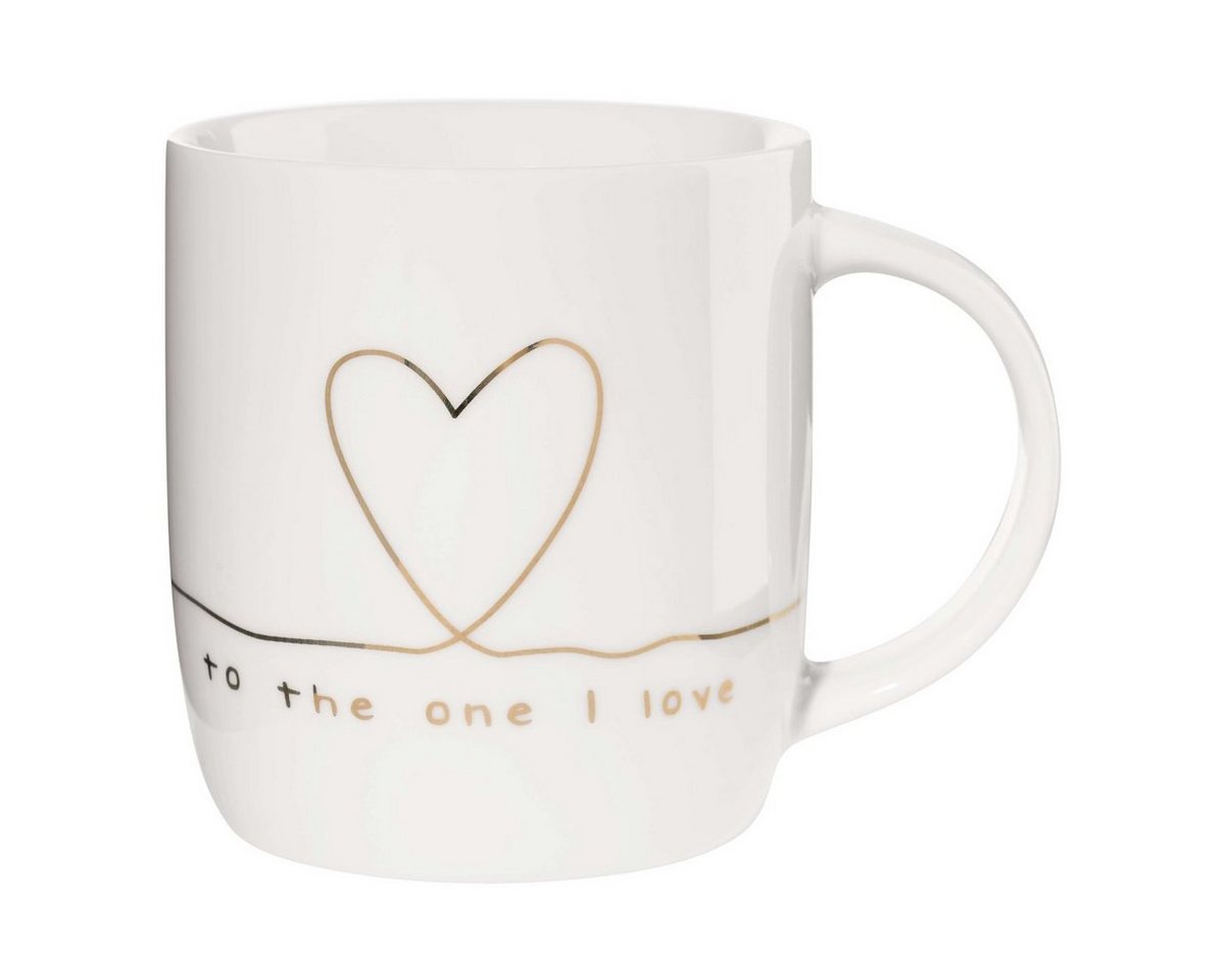 ASA SELECTION Becher XMAS Henkelbecher to the one I love 0,35 l, Porzellan von ASA SELECTION