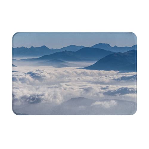 ASEELO 40 x 60 cm Fußmatte Landschaft mit Bergen und Wolken Eingangsteppich Schmutzfänger für drinnen und draußen rutschfest Teppich Barrierematte von ASEELO