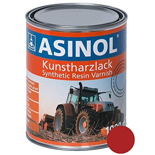 ASINOL EICHER RÄDERROT 1.000 ml Kunstharzlack Farbe Lack 1l Liter Dose von ASINOL