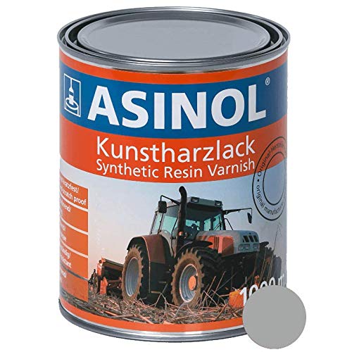 ASINOL RAL 9006 weissaluminium hochglänzend 1 Liter, 1.000ml Kunstharzlack von ASINOL