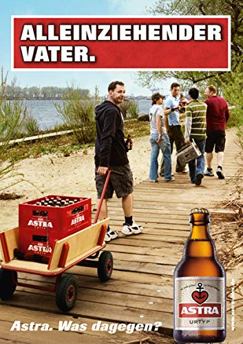 ASTRA Bier Werbung/Reklame Plakat Poster DIN A1 59,4 x 84,1cm Alleinziehender Vater ASTRA Bier Werbung/Reklame Plakat Poster DIN A1 59,4 x 84,1cm Alleinziehender Vater von ASTRA