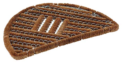 ASTRA Fußmatte außen Türmatte Kokosfaser Kokosmatte - Schmutzfangmatte Bürstenmatte wetterfest - strapazierfähiger Fußabstreifer Natur 40x60 cm halbrund von ASTRA