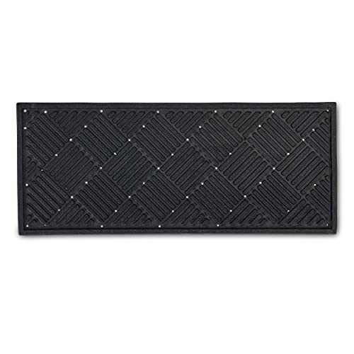 ASTRA Gummimatte außenbereich Türvorleger 25x60 cm - Dynamic Outdoor Türmatte Gummi Fußmatte außen rutschfest und robust - Fußabtreter aussen - Höhe: 9mm von ASTRA