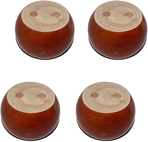 ASerZenith 4 Stück Ersatz-Möbelbeine aus Massivholz, 5 cm fertige runde Eukalyptus-Brotbeine, Sofabeine, für Tische, Schränke, Couchtische, TV-Schrankbeine (Farbe: Weiß) (Walnuss) von ASerZenith