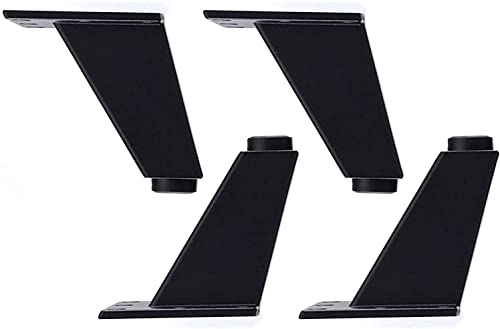 Stützbeine für Möbel, Tischbeine für den Haushalt, Stützfüße aus Aluminiumlegierung, verstellbare Schrankbeine, für Bett, Couchtisch, Sessel, 4er-Set (Farbe: Schwarz, Größe: 9 cm) (Schwarz 9 cm) von ASerZenith