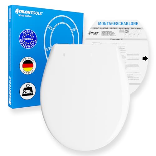 ATHLON TOOLS WC-Sitz mit Softclose, Oval, Quick-Release, Toilettendeckel mit Absenkautomatik, ultraschnell abnehmbar ATHLON TOOLS WC-Sitz mit Softclose, Oval, Quick-Release, Toilettendeckel mit Absenkautomatik, ultraschnell abnehmbar von ATHLON TOOLS