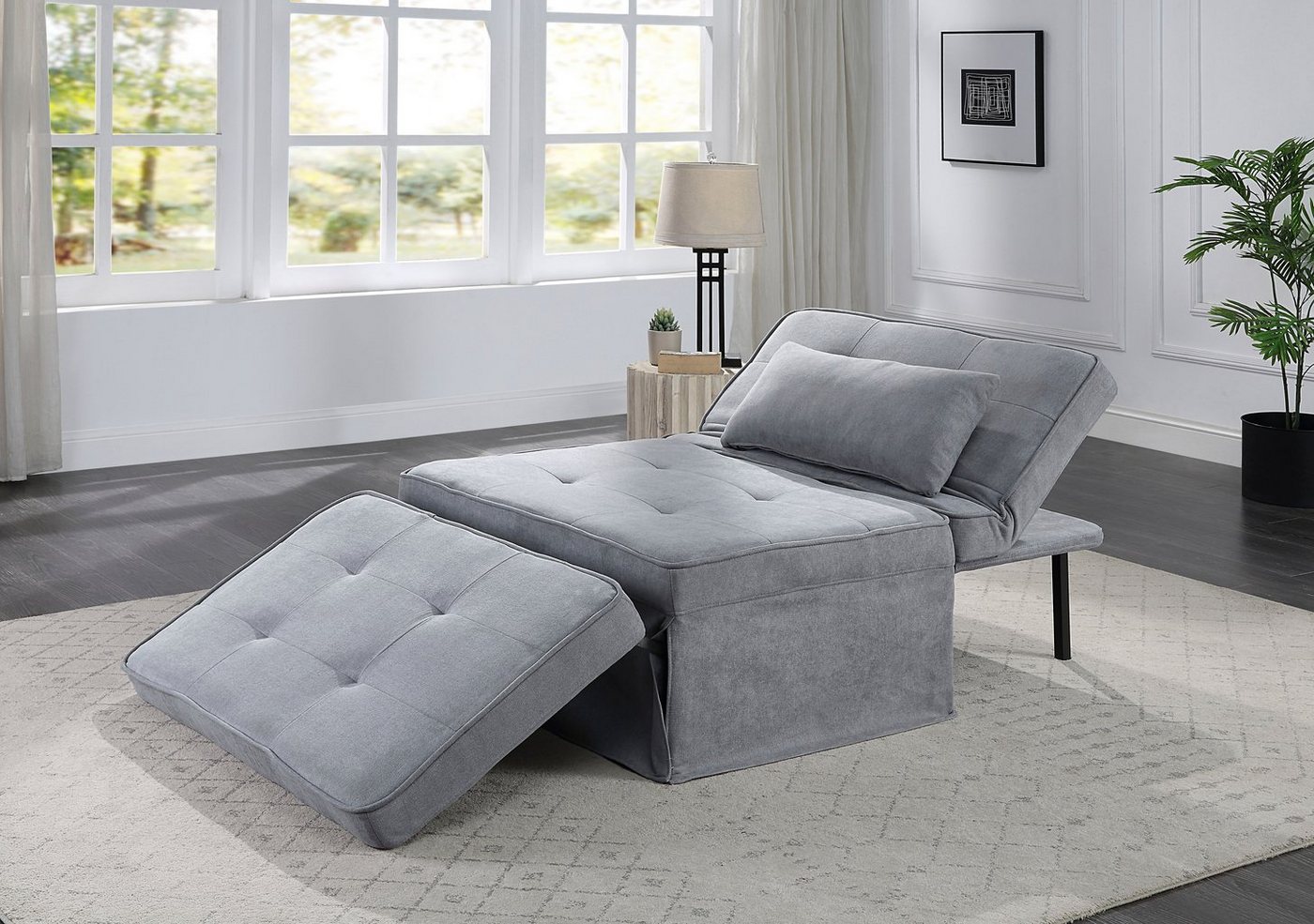 ATLANTIC home collection Schlafsofa Finn, wandelbar zum Loungesessel, Relaxliege und Gästebett, inkl. Kissen von ATLANTIC home collection