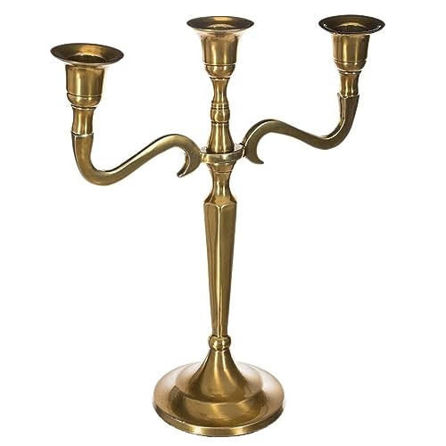 Atmosphera - Kerzenhalter 3 Köpfe - Gold - H27 cm - Gold von ATMOSPHERA CREATEUR D'INTERIEUR