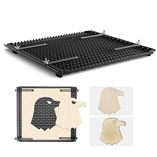 ATOMSTACK F3 Matrix-Schneidplatte 460 x 425 mm Lasergravierer Schutzplatte Arbeitstisch mit Halterungen, saubere Kanten, Schutz der Tischplatten, kleinere Kontaktpunkte, Beseitigung von Wabenspuren von ATOMSTACK