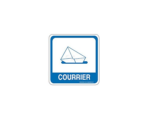 AUA SIGNALETIQUE - Plaque de porte Courrier PvcSign avec double face adhésif von AUA SIGNALETIQUE