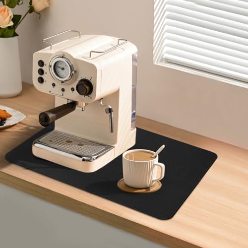 AUAUY Kaffeemaschine Abtropfmatte, Schnelltrocknend Abtropfmatte Geschirr, Superabsorber Kieselgur Kaffeemaschine Abtropfmatte, Kaffeemaschine Matte Unterlage, Spülmatte für Küche Bad Theke(30x40cm) von AUAUY