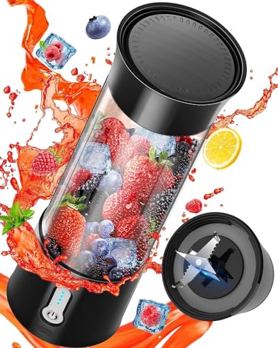 Portable Blender Mixer Smoothie Maker to go, 500ml 150 W USB Aufladbar Standmixer Klein mit 6 Klingen, Fresh Juice Mixer Klein für Milchshake Shake Fresh Juice Babynahrung von AUIFFER