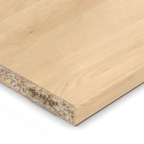 19mm Spanplatte Zuschnitt Mandal Ahorn natur melaminharzbeschichtet Länge bis 200cm Dekorplatten Zuschnitte mit Umleimer Auswahl: 170 x 50 cm (ABS Kante lange Seite) von AUPROTEC