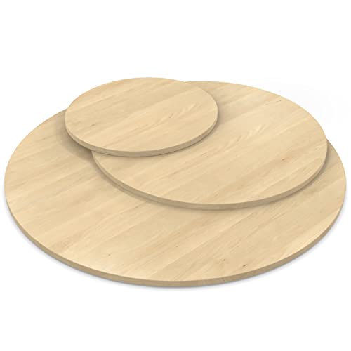 AUPROTEC Tischplatte 19mm rund Ø 600 mm Mandal Ahorn Natur Holzplatte melaminharzbeschichtet Spanplatte mit Umleimer ABS Kante Auswahl: 60 cm von AUPROTEC