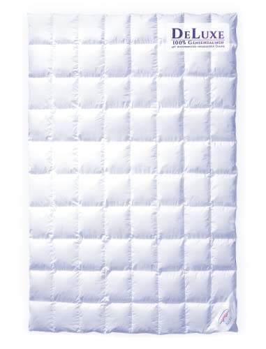 Aura® Luxus Ganzjahres Daunendecke 135 x 200 cm | Deluxe 100% Gänsendaunen, ungarische Klasse I | Oeko-TEX Standard 100 allergikergeeignet | Bettdecke für Herbst und Frühling von AURA DOWN BEDDING